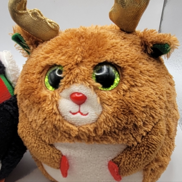 TY Lot Beanie Ballz Icicles and Mistletoe Chunkie Babies Plush Stuffed Animals - Picture 2 of 5